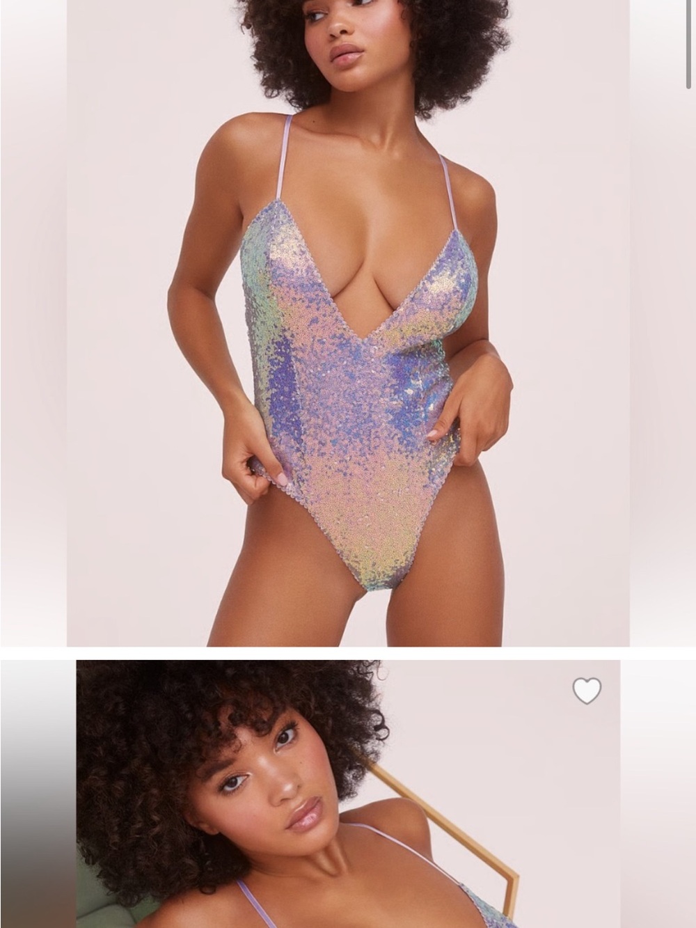 NWT For Love and Lemons sequin bodysuit size Large - Picture 3 of 7